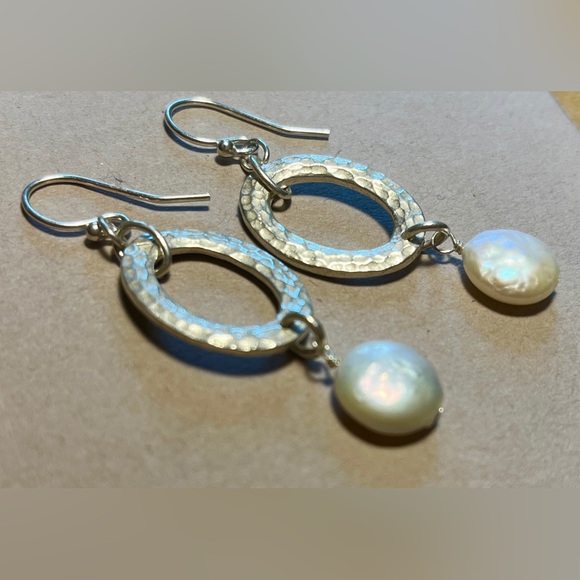 Silpada Pearl Drop Earrings - Picture 2 of 7